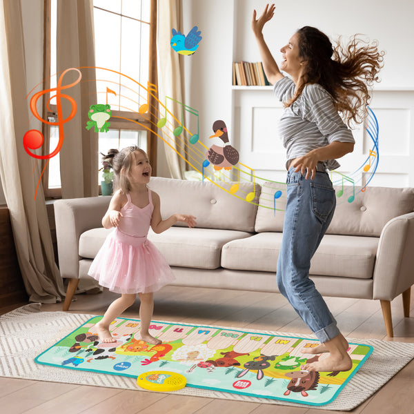 Kids Musical Mat Indoor Outdoor Animal Farm Piano - Weather-Resistant