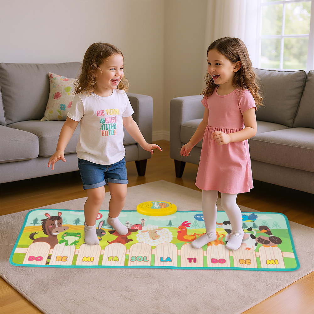 Kids Musical Mat Indoor Outdoor Animal Farm Piano - Weather-Resistant