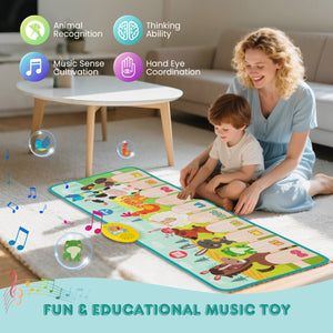 Kids Musical Mat Indoor Outdoor Animal Farm Piano - Weather-Resistant