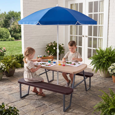 Kids Picnic Table with Benches Seats up to 4