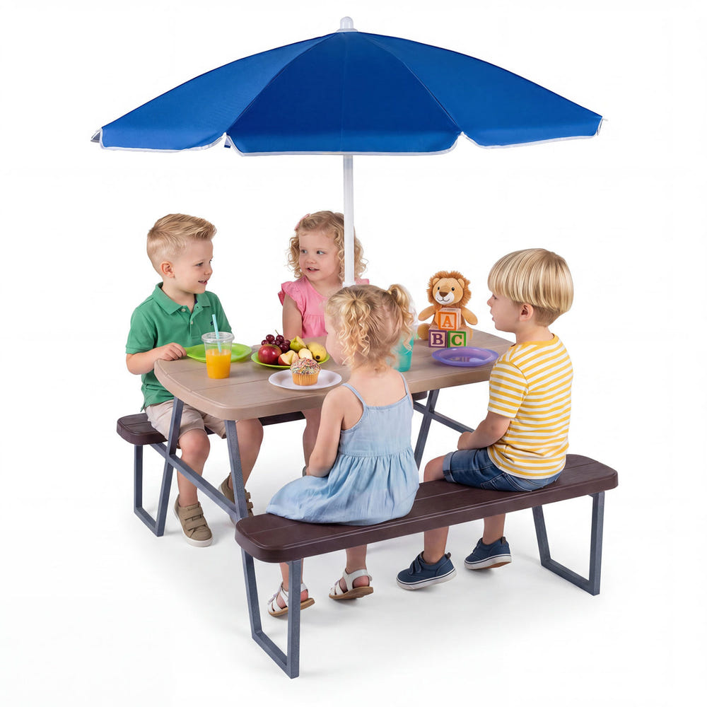 Kids Picnic Table with Benches Seats up to 4