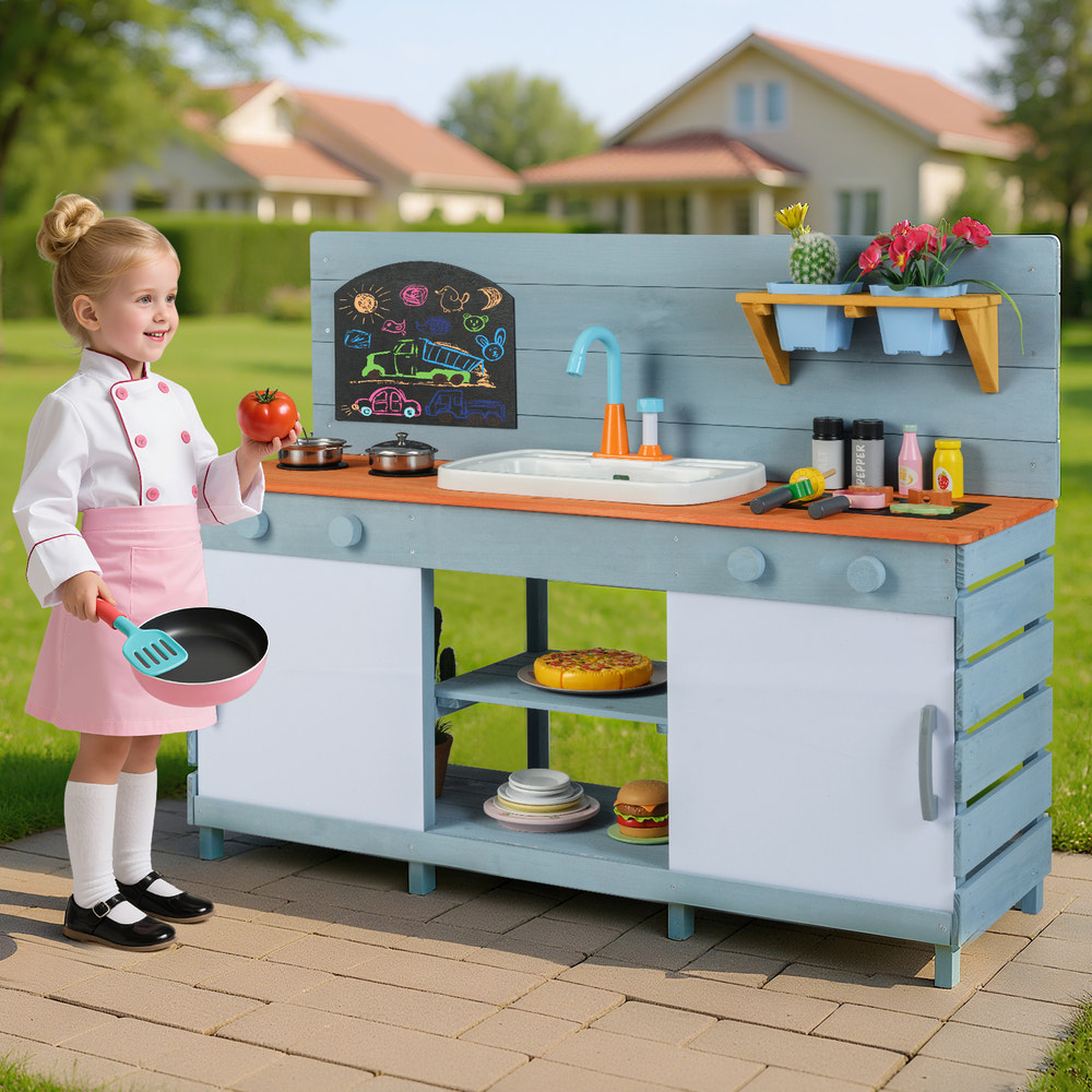 Kids Play Kitchen Set with Stoves for Boys Girls Aged 3-8