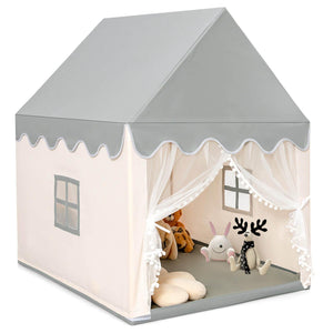 Kids Large Play Castle Fairy Tent with Mat - Indoor & Outdoor