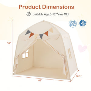 Kids Play Tent Bed Tent with String Lights Extra Large Playhouse Tent
