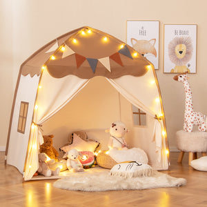 Kids Play Tent Bed Tent with String Lights Extra Large Playhouse Tent
