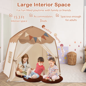Kids Play Tent Bed Tent with String Lights Extra Large Playhouse Tent