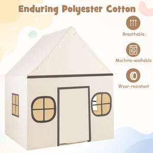 Kids Play Tent Large Playhouse with Door Curtain and Windows Star Lights