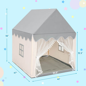 Kids Large Play Castle Fairy Tent with Mat - Indoor & Outdoor