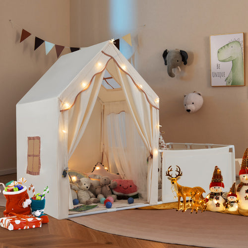 Kids Play Tent with Playpen 2-in-1 Toddler Playhouse with Yard