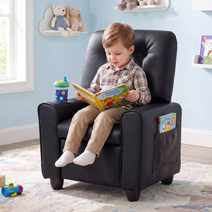 Kids Recliner with Cup Holder & Armrests and Adjustable Backrest Footrest