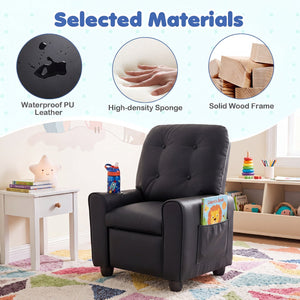 Kids Recliner Chair with Cup Holder & Adjustable Backrest