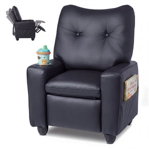 Kids Recliner with Cup Holder Armrests and Adjustable Backrest for Playroom