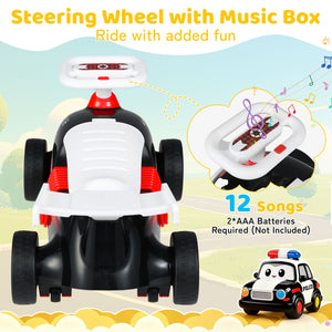 Kids Ride On Car Sliding Toy with Music and Under-Seat Storage