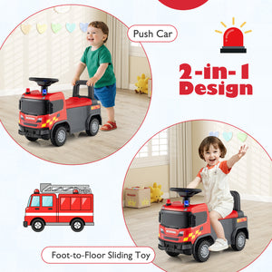 Kids Ride On Push Car Licensed SCANIA Truck Toy with Steering Wheel and Music