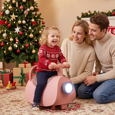 Kids Ride On Push Car with Headlight Music & Under Seat Storage for 18-36 Months