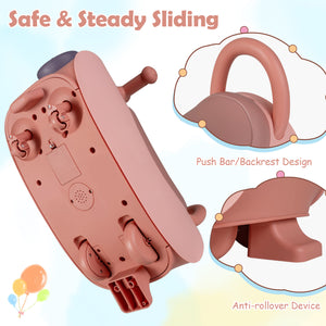 Kids Ride On Push Car with Headlight Music & Under Seat Storage for 18-36 Months