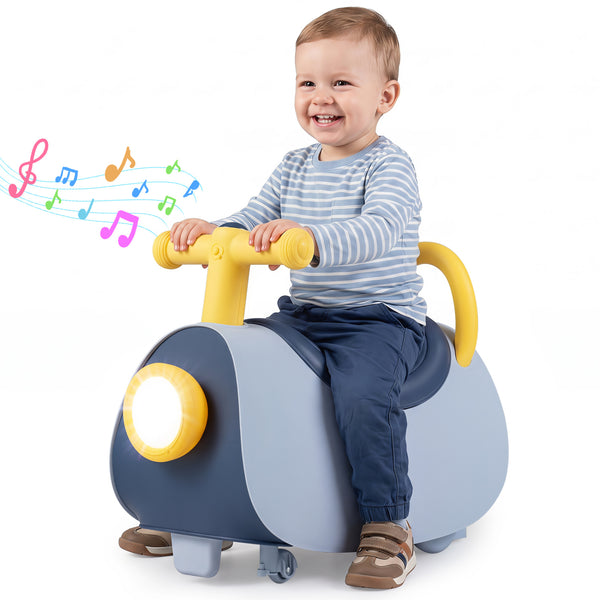 Kids Ride On Push Car with Headlight Music & Under Seat Storage for 18-36 Months
