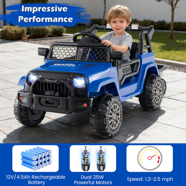 12V Kids Ride On UTV Car with Detachable Trailer - Fun and adventure for young drivers!