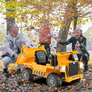 Kids Ride on Dump Truck 12V Ride on Car with Electric Dump Bed