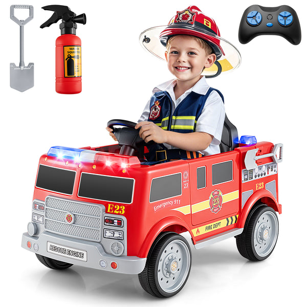 Kids Ride on Fire Truck with Remote Control and Extinguisher