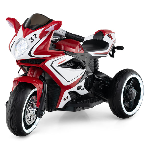 Kids Ride on Motorcycle 6V Battery Powered Mini Electric Motorbike with LED Lights