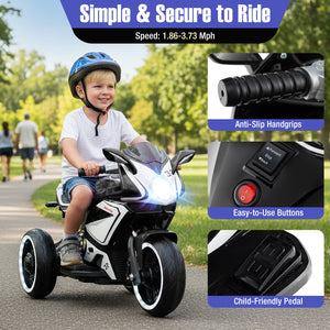 Kids Ride on Motorcycle 6V Battery Powered Mini Electric Motorbike with LED Lights