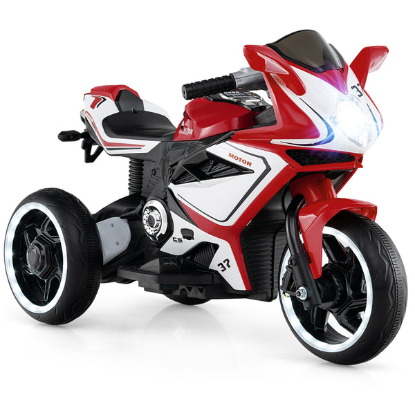Kids Ride on Motorcycle 6V Battery Powered Mini Electric Motorbike with LED Lights