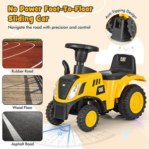 Kids Ride on Tractor Licensed Caterpillar with Detachable Trailer No Power