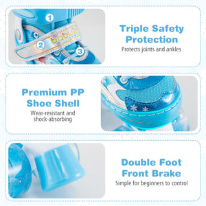 Kids Roller Skates for Girls Boys with Light-up Wheels and Safety Protection