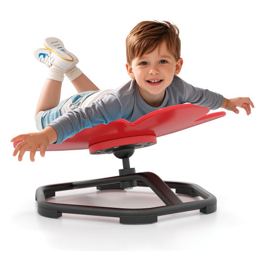 Kids Sensory Swivel Chair Elephant Petal 360° Spinning Chair-Red