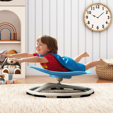 Kids Sensory Swivel Chair Elephant - 360° spinning chair with non-slip metal base for fun and safe seating.