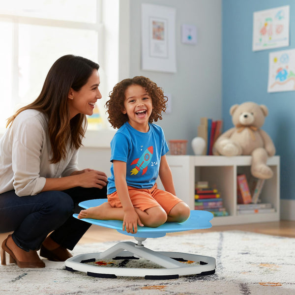 Kids Sensory Swivel Chair Elephant 360Â° Spinning Chair with Non-Slip Metal Base