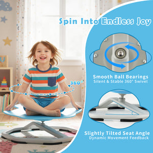 Kids Sensory Swivel Chair Elephant 360Â° Spinning Chair with Non-Slip Metal Base