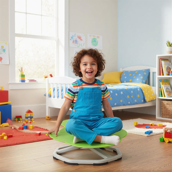 Kids Sensory Swivel Chair Elephant 360Â° Spinning Chair with Non-Slip Metal Base