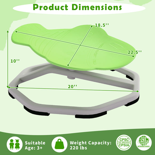 Kids Sensory Swivel Chair Elephant 360Â° Spinning Chair with Non-Slip Metal Base