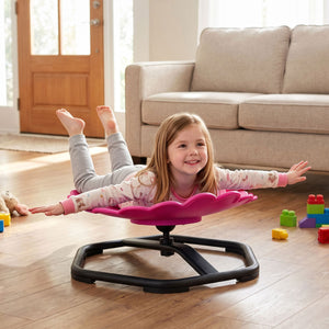 Kids Sensory Swivel Chair with Sunflower Shape 360Â° Spinning Chair for Toddlers