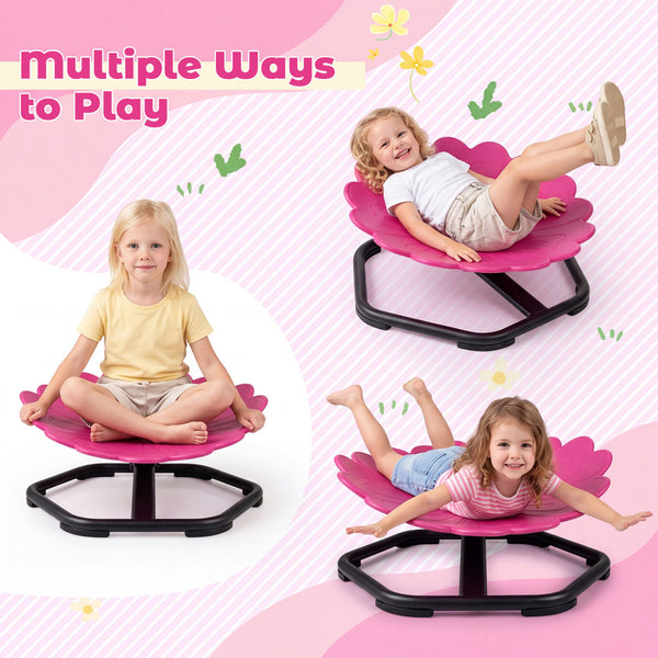Kids Sensory Swivel Chair with Sunflower Shape 360Â° Spinning Chair for Toddlers