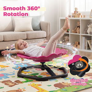 Kids Sensory Swivel Chair with Sunflower Shape 360Â° Spinning Chair for Toddlers