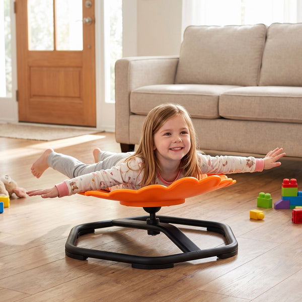 Kids Sensory Swivel Chair with Sunflower Shape 360Â° Spinning Chair for Toddlers