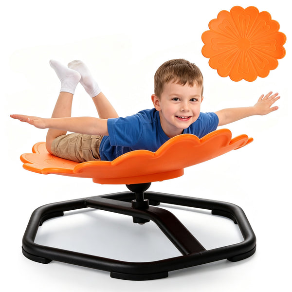 Kids Sensory Swivel Chair with Sunflower Shape 360Â° Spinning Chair for Toddlers