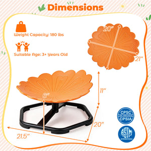 Kids Sensory Swivel Chair with Sunflower Shape 360Â° Spinning Chair for Toddlers