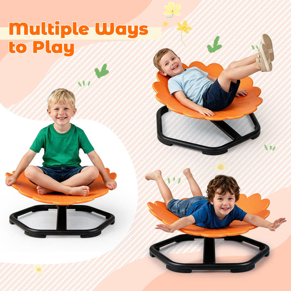 Kids Sensory Swivel Chair with Sunflower Shape 360Â° Spinning Chair for Toddlers