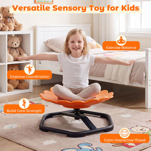 Kids Sensory Swivel Chair with Sunflower Shape 360Â° Spinning Chair for Toddlers