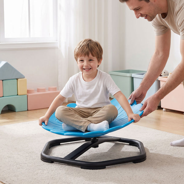 Kids Sensory Swivel Chair with Sunflower Shape 360Â° Spinning Chair for Toddlers
