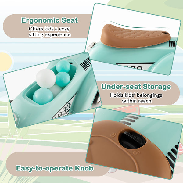 Kids Sit to Stand Vehicle with Working Steering Wheel and Under Seat Storage