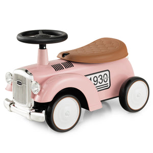 Kids Sit to Stand Vehicle with Working Steering Wheel and Under Seat Storage