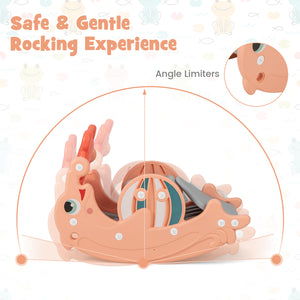3-in-1 Kids Slide Rocking Horse Set Convertible Toddler Slide with Basketball Hoop