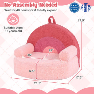 Kids Sofa Toddler Foam Couch with Soft Fleece Fabric Cover