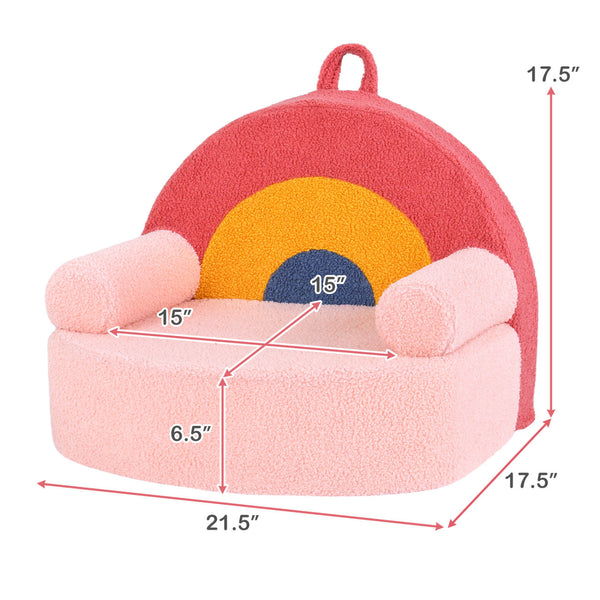 Kids Sofa Toddler Foam Couch with Soft Fleece Fabric Cover