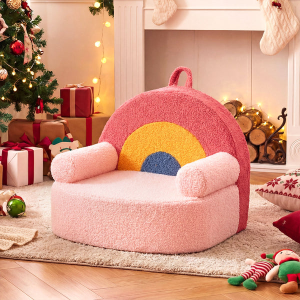 Kids Sofa Toddler Foam Couch with Soft Fleece Fabric Cover